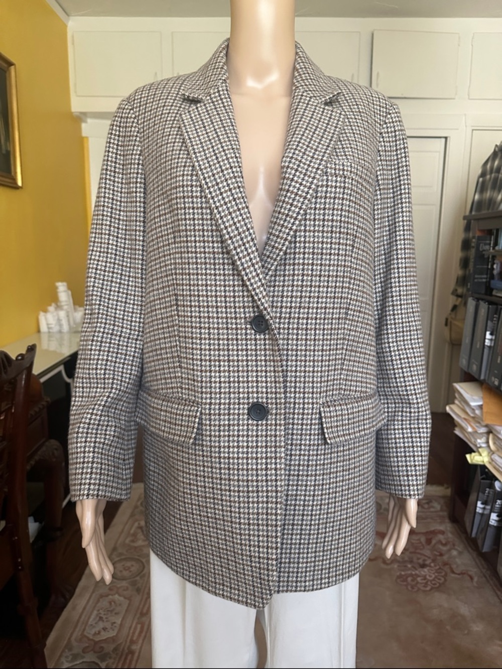 Everlane Oversized Blazer in Wool Gray Women's Size 4 - Picture 6 of 16